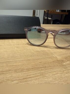 Wildfox “Steff In” Round Sunglasses with Mirrored Lenses